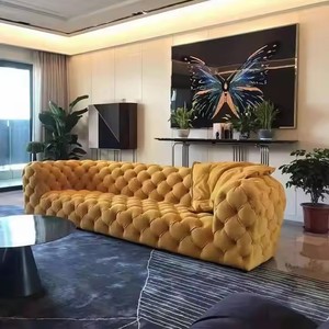 Juego de sofá de madera maciza de lujo moderno de venta directa, muebles de sala de estar antiguos para el hogar con precio competitivo lleno de esponja - Product Image 2