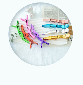 Pinzas de Pelo de Plástico Electrochapadas a Precio Económico, Accesorios para el Cabello de Salón, Pinza de <span class=keywords><strong>Cocodrilo</strong></span> con Logotipo Personalizado para Peluquería, Herramienta de Peinado - Product Image 6