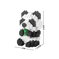Ensemble de blocs de construction éducatifs en plastique pour enfants, jouets pour animaux de compagnie, oiseaux, perroquets, hamsters, cochonnières, escargots, canards, pandas, micro-nano briques