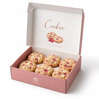 Boîte à biscuits personnalisée unique pour pâtisserie, boîte à gâteau à emporter, boîte à biscuits carrée en carton ondulé avec lamination mate et logo