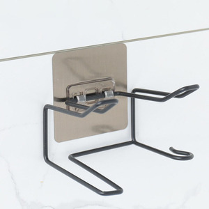 Support mural moderne sans perçage pour sèche-<span class=keywords><strong>cheveux</strong></span>, crochets adhésifs en métal pour salle de bain, organisateur de jouets pour salon - Product Image 2