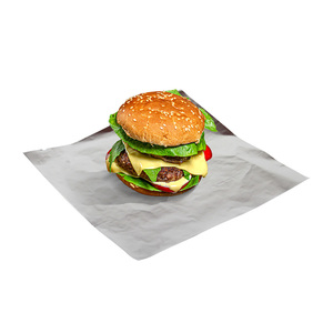 Precio de fábrica, papel de regalo de aluminio ecológico, papel de cera para hamburguesas, papel de aluminio para hamburguesas, comida vegetariana - Product Image 4