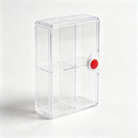 Boîte de rangement pour cartes à collectionner en acrylique compatible avec les cartes Pokémon TCG, organisateur de cartes transparent avec séparateurs et couvercle verrouillable