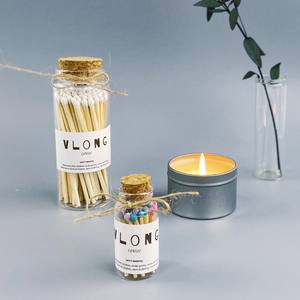 4 pollici poco natale per con logo candela in legno colorato fiammifero stick sicurezza di lusso in bottiglia di vetro <span class=keywords><strong>fiammiferi</strong></span> profumati - Product Image 3