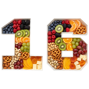 White Paper Number <b>Box</b> 16 Decorative Display Case Letter Shape Packaging <b>Box</b> for Gift and <b>Party</b> Decor - Product Image 3