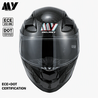 Casque de moto sport racing intégral en fibre de carbone, double visière, coque en fibre de verre, fermeture rapide, certifié ECE