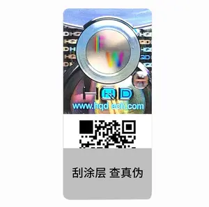 Manufacture Custom Waterproof Self Adhesive 3D QR Code Rainbow Holographic Laser Label Sticker