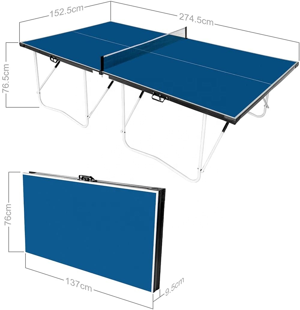 Konford Grosir Portabel Mudah Cepat Instalasi Meja Permainan untuk Indoor Lipat Penuh UKURAN 12/15/18Mm Tenis Meja