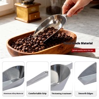 Cuillère à glace et pelle à nourriture en alliage d'aluminium durable pour accessoires de bar, plateaux à cocktails et à snacks, design moderne et épuré