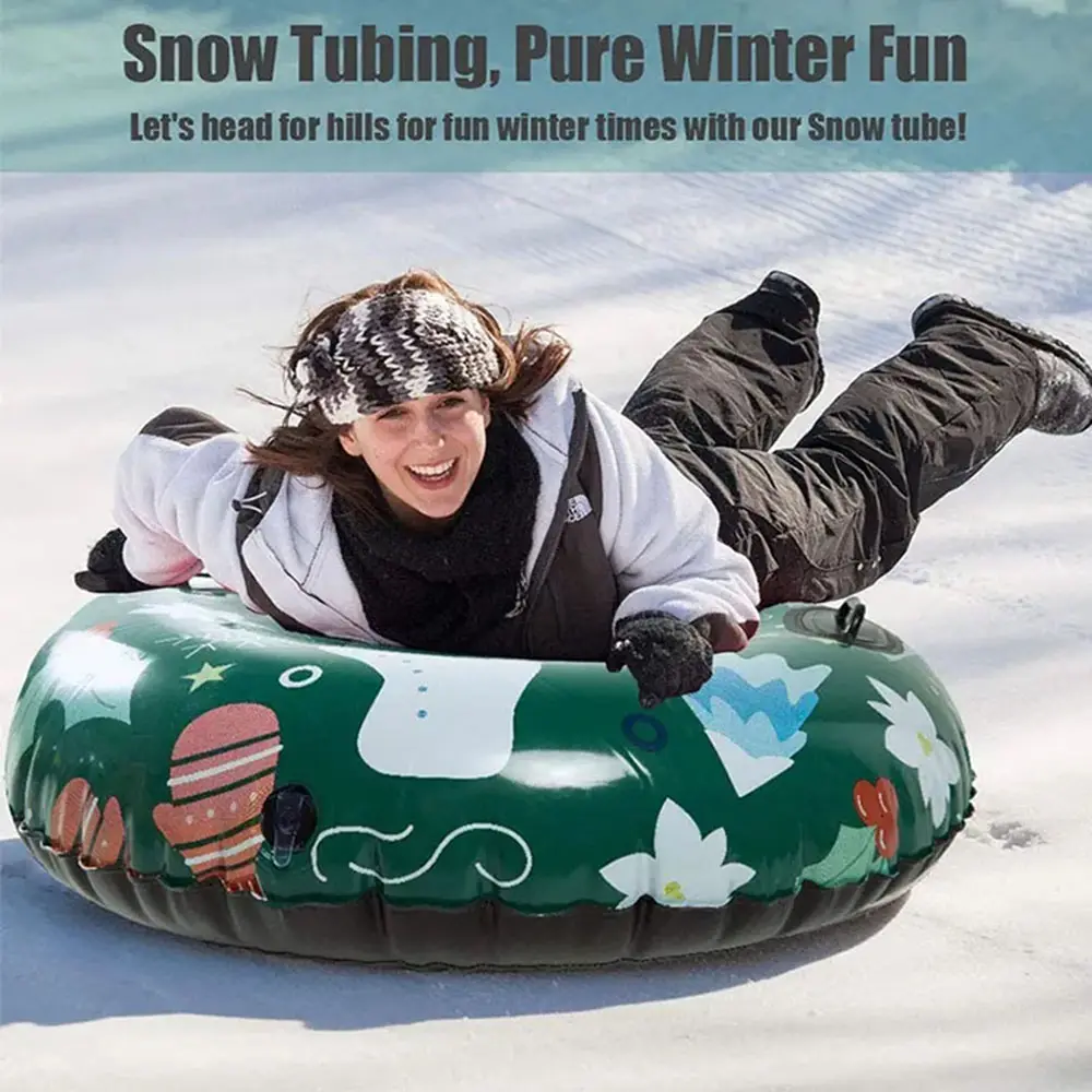 All'ingrosso inverno esterno per bambini anello da sci per adulti tubo di neve nera gonfiabile