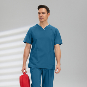 Tenue d'infirmière haut de gamme à manches courtes pour le lavage des mains, combinaison pour <span class=keywords><strong>clinique</strong></span> vétérinaire, blouse d'opération pour <span class=keywords><strong>clinique</strong></span> dentaire, uniforme de salon - Product Image 3