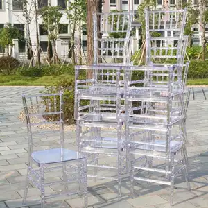 Оптовая продажа, прочный прозрачный стул тиффани, используемый для свадебных стульев и б/у, прозрачный стул chiavari для продажи, уличная мебель
