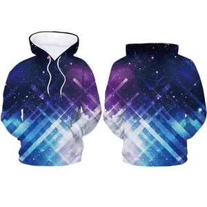Wholesale All Over Sublimation Printed Zip Up 3D Printing Hoodies Sweatshirt With Hood Pullover Jacket