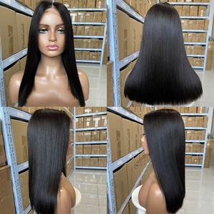 วิกผมมนุษย์ผมบ๊อบทรงตรงขนาด2x6 Kim <span class=keywords><strong>King</strong></span> วิกผมมนุษย์แบบสั้นสีดำธรรมชาติ - Product Image 1