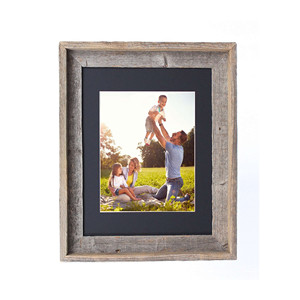HMS 16x20 rustico nero cornice in legno con supporto in Plexiglass stile classico flottante cornice specchio formato A3