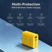 Stasiun Pengisian Daya Desktop 2-Port 200W GaN USB-C PD Pengisi Daya Cepat QC3.0 PPS SCP untuk Laptop iPhone Adapter Charger