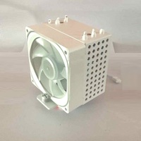 Refroidisseur de processeur vertical universel RGB blanc personnalisé, 5 caloducs, ventilateur silencieux, TDP 150W, refroidissement pour ordinateur, petit boîtier