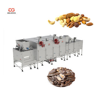 เครื่องคั่วถั่วแบบต่อเนื่องด้วยลมร้อนอุตสาหกรรม ทำจากสแตนเลส สำหรับคั่วเม็ดมะม่วงหิมพานต์ ถั่วลิสง และถั่วพีแคนขนาดเล็ก สำหรับขาย - Product Image 1