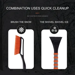 Tool Free Car PP Material Detachable Multi-Functional Shovel Deicing Sweep Snow Scrape Frost Auto Snow Brush With Ice Scraper