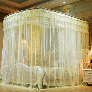 U Hình Dạng Đường Sắt Hướng Dẫn Có Thể Điều Chỉnh Miễn Phí Linh Hoạt Ba Cánh Cửa Ngôi Nhà Ấm Áp Trang Trí Muỗi <span class=keywords><strong>Net</strong></span> - Product Image 2