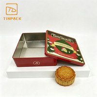 Caja de Hojalata Cuadrada de Calidad Premium a Bajo Precio, Apta para Alimentos, con Diseño Personalizado, para Guardar Galletas y Bizcochos, Ideal para Regalos Navideños