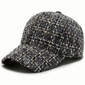 Autumn and Winter Female <b>Black</b> and White Check Tweed <b>Cap</b> 6 Panel Hat Fashion Women Hat Lady Sports <b>Caps</b> <b>Baseball</b> <b>Cap</b> - Product Image 6