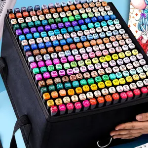 80色画笔艺术记号笔套装，儿童画笔双尖素描记号笔，艺术家