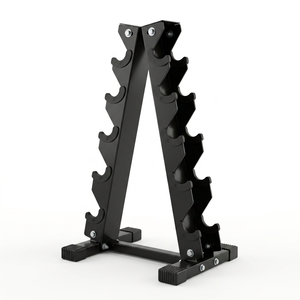 Supporto per <span class=keywords><strong>manubri</strong></span> a 5 livelli a forma di A con cuscinetti in gomma, <span class=keywords><strong>porta</strong></span> <span class=keywords><strong>manubri</strong></span> in acciaio resistente per allenamento con i <span class=keywords><strong>pesi</strong></span> in palestra domestica - Product Image 1