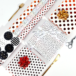 High Quality Wholesale 80g Birthday Hot Stamping Kraft <b>Paper</b> <b>Tissue</b> 43*300cm Gift Luxury Custom Packaging Wrapping <b>Paper</b> Roll - Product Image 6