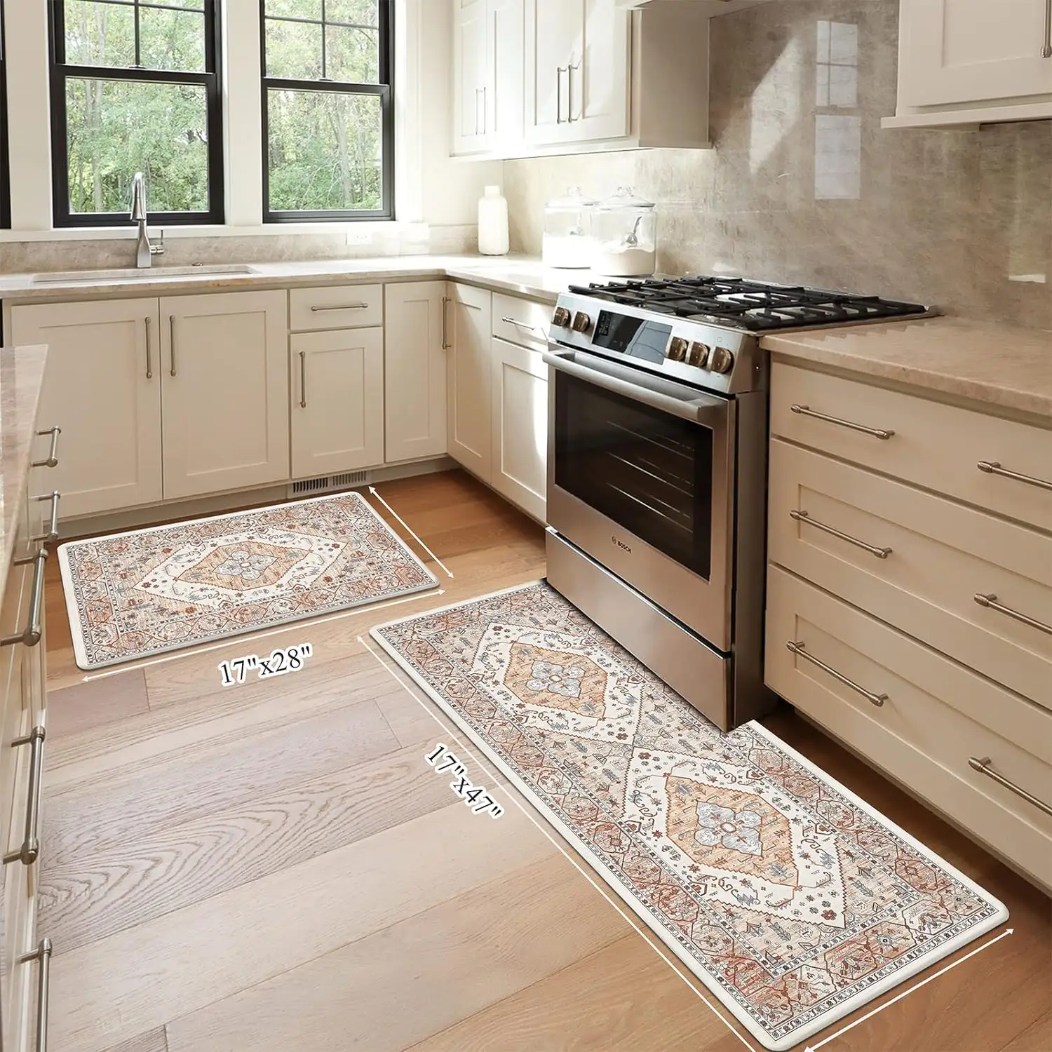 Tapis naturel tissé à plat lavable en machine 5d tapis de cuisine antidérapant de haute qualité pour cuisine tapis de sol