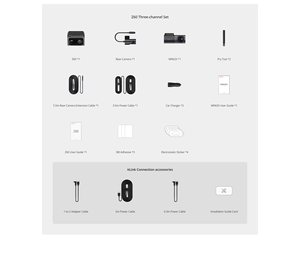 Para DDPAI Z60, cámara de salpicadero con grabación de tres canales, paquete de grabación triple global, frontal 4K/trasera 1080P/interior de cabina 2K, protección integral. - Product Image 2