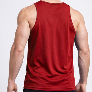 เสื้อกล้ามออกกำลังกายผ้าถักแห้งเร็วสีพื้นเรียบง่าย สวมใส่สบายสำหรับออกกำลังกายและฟิตเนส เสื้อกล้ามคอกลมแขนกุดสำหรับผู้ชาย เสื้อกล้ามเพาะกาย - Product Image 2