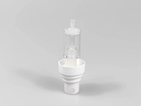 En stock bouteille de mélange d'huile de poudre à double chambre mélange deux-en-un avec pompe séparation de la poudre d'eau poudre lyophilisée