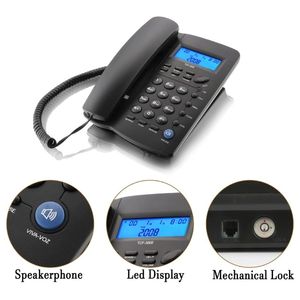 Téléphone à affichage de l'appelant Appel mains libres Téléphone fixe <span class=keywords><strong>filaire</strong></span> Téléphone fixe pour bureau à domicile Hôtel - Product Image 2