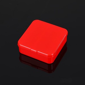 Square Red <b>Plastic</b> Storage <b>Box</b> With Lid For Sticker Or Candy Storage 5030 - Product Image 2