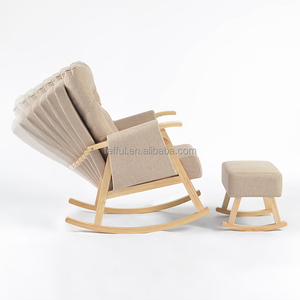Maternity Soothe Nursery Nursing Breast Feeding Rocking Leisure Glider Chair with <b>Stool</b> 7 Positions Adjustable - Product Image 2
