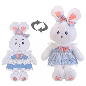 Lovely Cartoon Anime Plush Rabbit Doll Fabricación al por mayor Plushies Soft Bunny Dolls Juguetes para bebés