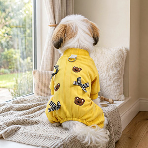 PETCIRCLE Pet Clothes for Spring and Autumn: <b>Cute</b> and Soft Puppy Onesie with Potter <b>Bear</b> - Home Wear - Product Image 1
