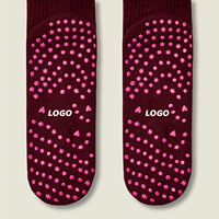 Chaussettes de Pilates personnalisées POPSOX pour femmes, avec semelles antidérapantes, confortables, respirantes, à volants, motif uni, usage quotidien