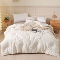 Parure de lit matelassée toutes saisons en coton pur avec rembourrage en fibres de soja et fibres de polyvinyle modifiées à 30 % de protéines