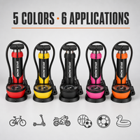 Pompe à air haute pression en alliage d'aluminium à commande au pied 120 PSI, gonfleur portable avec manomètre pour pneus de voiture/vélo/véhicule électrique