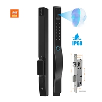 Serrure de porte intelligente étanche IP68 pour cour, avec caméra de reconnaissance faciale 3D, pour portail extérieur, antivol, pour entrée de villa, jardin, sécurité domestique