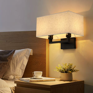 Lámpara de Pared de Tela de Lujo Moderna Nórdica con Marco de Hierro Forjado, Ahorro de Energía, Montada en la Pared para Decoración de Sala de Estar y Dormitorio - Product Image 3