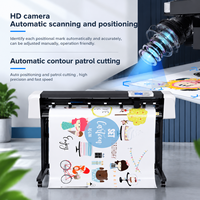 Cortadora de Vinilo Automática AYF E-Cut de Aluminio con Contorno, Plotter de Corte de 720mm/1350mm, Motor Paso a Paso, Pantalla Táctil, 800W, Nueva