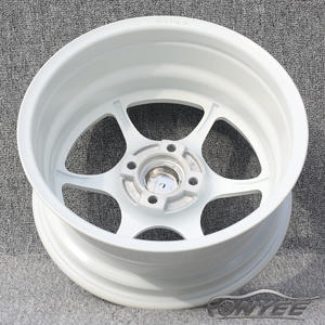 Fonyee pour ENKEI 15 16 pouces 4x100 blanc Concave 6 rayons 4 trous de roue Huecos Mag aluminium large roues de voiture Auto Rines jantes Jantes - Product Image 4