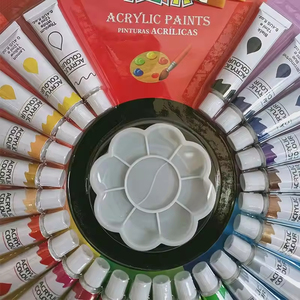 ชุดสีอะคริลิคสำหรับเด็กขายส่ง ยี่ห้อ Annigoni 24 สี เนื้อสีเข้มข้น หลอดขนาด 12 มล. สำหรับวาดภาพบนผ้าใบหรือกระดาษในโรงเรียน - Product Image 2