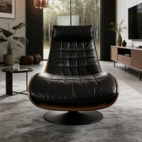 Canapé-lit de salon nordique du milieu du siècle, fauteuil pivotant rembourré, design d'intérieur, bureau à domicile, canapé paresseux d'intérieur, siège-lit