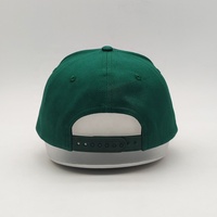 Gorra Snapback OEM A-Frame con logo bordado en la corona, verde, 100% algodón twill, personalizada, de 5 paneles, con visera curva, al por mayor