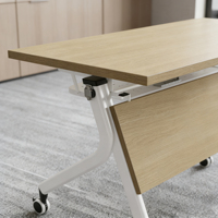 Mobilier de bureau scolaire en gros : Ensemble table et chaises pliantes personnalisables, table de réunion et de formation pliante avec roulettes