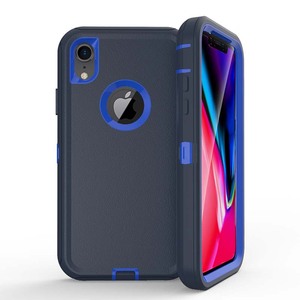 Nuovo stile robusto <span class=keywords><strong>Cover</strong></span> per telefono antiurto Clip da cintura cavalletto per telefono custodia per <span class=keywords><strong>iPhone</strong></span> <span class=keywords><strong>Xr</strong></span> custodia Mobile per <span class=keywords><strong>iPhone</strong></span> <span class=keywords><strong>Xr</strong></span> Defender Case - Product Image 1
